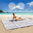 ZAZE Picnic Blankets Beach Blanket with Stakes, Thick 3-Layer Waterproof Sandproof 80 * 80 Oversized Mat, Foldable Extra Large Big, Machine Washable Accessories for Outdoor Camping Park (Black Blue) by TinyTreasures Baby Boutique