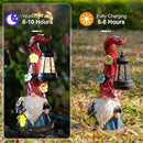 TIJNN Solar Garden Gnome Statue with Lantern, Dwarf Gardener Outdoor Decor for Patio, Yard, Porch Garden Gifts by CozyNest Decor