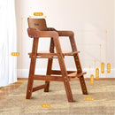 Ezebaby Wooden High Chair for Toddlers to Teens, Adjustable Kids Study & Dining Chair with Steps and Removable Cushion (Nut-Brown) by TinyTreasures Baby Boutique