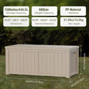 150GAL Brown Large - Capacity Outdoor Deck Box with Lock Hole – Waterproof, SGS - Certified UV Resistance, Ideal for Storing Patio Furniture Sets & Seasonal Decor, Hassle - Free Setup by GreenHaven Gardens