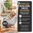 Hanging Hammock Chair Swing – Hanging Chair Outdoor & Indoor - Hammock Swing Chair – Quick & Easy Setup with Hardware Kit – Durable & Spacious Full Body Support – Holds 440 Lbs by GreenHaven Gardens