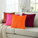 decorUhome Fall Throw Pillow Covers 22x22 Inch Set of 2, Soft Plush Decorative Faux Fur Hot Pink Solid Couch Pillow Covers, Accent Farmhouse Neutral Square Euro Pillow Cases for Sofa Bed Living Room by CozyNest Decor