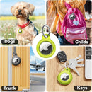 Upgrade Waterproof 2 Pack Airtags Holder with Apple Airtags Keychain, Hard PC Air Tag Case, Anti-Scratch & Shock Air tag Holder, Men's Women's Keyrings & Keychains-Clear Black+Clear Chartreuse by TinyTreasures Baby Boutique