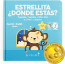 Binibi Spanish Musical Book for Toddlers 1-3 Estrellita ¿Dónde Estás? & Other Nursery Rhymes | Spanish Learning for Kids | Bilingual Children's Sound Book | Libro en español para bebés by TinyTreasures Baby Boutique