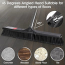 Push Broom Outdoor Heavy Duty,Masthome 24" Push Broom with Stiff Bristles,Heavy Duty Garden Broom,Outdoor Stiff Sweeping Broom for Garage Yard Patio Deck Concrete Wood Stone Floors Scrub and Cleaning by GreenHaven Gardens