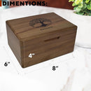 Life Tree Box Personalized - Wooden Keepsake Box for Men, 5 Year Wedding Gift for Anniversary, Acacia Wood Decorative Chest, Handmade Memory Boxes with Custom Hidden Message, 8x6x4 in by TinyTreasures Baby Boutique