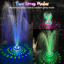 Floating Water Fountain with Underwater Lights, Rechargeable Battery Powered Pump Outdoor, 2 Modes Sprinkler Waterfall fountain for Inground Above Ground Pool, Pond-1PC by GreenHaven Gardens