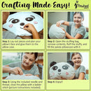 Pinwheel Crafts Beginner Sewing Kit for Kids 8-12 - Easy DIY Panda Pillow Kit - Learn to Sew - Kids Sewing Craft Gifts - Make Your Own Stuffed Animal Panda Plush Toy by TinyTreasures Baby Boutique