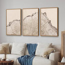 SIGNINART Large Tree Ring Framed Canvas Wall Art Set, Rustic Beige Wooden Wall Decor, Neutral Nature Wood Stump Artwork, Modern Art Prints for Bedroom Living Room Office 24"x36"x3 by CozyNest Decor