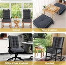 YZ HOME Rocking Chair Cushion, Set of Thicken Seat & Back Chair Cushions with Memory Foam, Non-Slip Chair Pad with Ties for for Indoor&Outdoor Rocker, Dark Grey, 22x17x5/17x17x5 by CozyNest Decor