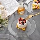FLOWERCAT 60PCS Clear Plastic Plates - Disposable Clear Plates Heavy Duty for Party/Wedding/New Year - Include 30PCS 10.25inch Dinner Plates and 30PCS 7.5inch Dessert/Salad Plates by CozyNest Decor