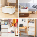 Large 17''x12'' Quart Collapsible Stackable Storage Bins with Lids, 6 Packs Off White Fabric Closet Boxes with Lids, Storage Cube Baskets Container Organizers for Bedroom Office(17''x12.2x''8'') by CozyNest Decor