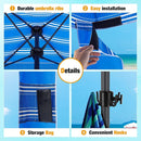 HOMEDEMO Beach Canopy UPF 50+, 6'×6', Easy Set up and Take Down Tent with Sand Pockets, Side Wall Shade Wind Waterproof for Kids, Family & Friends by TinyTreasures Baby Boutique