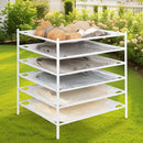 STORAGE MANIAC Sweater Drying Rack, Mesh Clothes Drying Rack, Stackable Laundry Drying Rack, Lay Flat Dryer for Delicates, Portable Dry Rack for Indoor or Outdoor, White, 6-Pack by TinyTreasures Baby Boutique