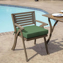 Arden Outdoor Seat Cushion, 19 x 19, Rain-Proof, Fade Resistant Bright Moss Green Leala by GreenHaven Gardens