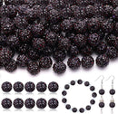 200pcs 10mm Rhinestone Beads for Jewelry Making, Dark Purple Shiny Round Disco Ball Beads Bulk, Sparkle Crystal Clay Christmas for Bracelet Baseball Necklace Earring Crafting and DIY by TinyTreasures Baby Boutique