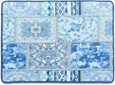 NEWLAKE Quilted Cotton Bed Pillowcases,Blue Classic Bohemian Pattern, 2 Pieces, 20x36 Inch by CozyNest Decor