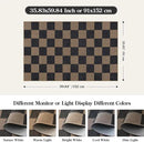 Lahome Checkered Easy Jute 3x5 Rug, Washable Rugs for Living Room Entryway Farmhouse Non Slip Black Outdoor Carpet, Checkerboard Indoor Door Mat for Entry Patio Deck by CozyNest Decor