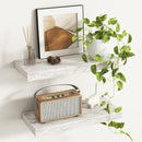 Fun Memories Deep Floating Shelves - 16" W x 9" D x 1.6" H Rustic Grey Wall Shelf - Wall Mounted Shelves for Storage - Wooden Shelves with Invisible Brackets for Living Room, Farmhouse - Set of 2 by CozyNest Decor