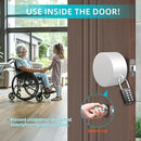 2 Pack Door Knob Lockout Device, Door Knob Cover Lock, Child Proof Door Knob Covers with Combination Padlock, Door Handle Lock for Dementia Elderly Safety, Temporary Door Lock -White by TinyTreasures Baby Boutique