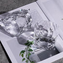 KAMMAK Crystal Whiskey Glasses Set of 2, 7.1oz Old Fashioned Glasses Stemless, Hand Blown White Cocktail Glasses, Luxury Handcrafted Cut Ice Ball Cup for Women, Perfect Men Gift for Bourbon by CozyNest Decor