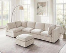 Modular Sectional Sofa, Convertible Sofa Couch Modular Sofa with Ottoman, Sectional Sofas for Living Room Small Apartments by CozyNest Decor