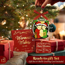 Family of 3 Christmas Ornaments 2025 - Our First Christmas As A Family of Three Ornament 2025, Unique Baby 1st Xmas Ornaments, New Parents Gifts for Mom Dad Xmas Tree Decorations by TinyTreasures Baby Boutique