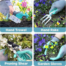 WORKPRO 5PCS Garden Tool Set, Aluminum Heavy Duty Gardening Tool Set with Garden Tool Bag, Outdoor Garden Hand Tools, Garden Gifts by GreenHaven Gardens