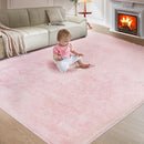 Ultra Soft Rug for Living Room, 4X6 Fluffy Shag Area Rug for Bedroom, Modern Shaggy Carpets Fuzzy Rug for Teens Dorm Nursery Home Decor Aesthetic, Upgrade Anti-Skid Durable, Pink by TinyTreasures Baby Boutique