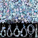 Assorted 170-230PCS Blue Acrylic Beads for Bracelet Making, Flower Bow Butterfly Candy GummyBear Aesthetic Bracelet Charms,Cute Beads for Jewelry Making DIY Necklace Keychain Phone Charm by TinyTreasures Baby Boutique