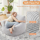 Giant Bean Bag Chairs for Adults with Filling Plush Fluffy Bean Bag Chairs for Teens with Armrests Comfy BeanBag Lazy Couch Sofa Chair for Bedroom Living Room Reading by CozyNest Decor