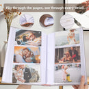 RECUTMS Photo Album with Writing Space 4x6 300 Pockets Photo Book,Leather Cover Picture Album with Memo Areas for Wedding Anniversary Family Baby Couple Valentines Graduation Travel (Grey) by TinyTreasures Baby Boutique