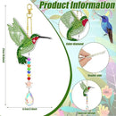 Tradder 6 Pcs Diamond Art Kits 5d Rhinestone Painting Wind Chimes Art Sun Catchers Double Sided Hummingbird Birds Art Kits with Crystal Pendant for Adults Home Window Decor Garden by GreenHaven Gardens
