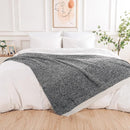 NEXHOME PRO Soft Throw Blankets for Couch, Reversible Warm Blankets Cozy Knit Blanket for Women, Fuzzy Plush Lightweight Throws for Sofa, Bed, Picnic, Black 50 x 60 inches by TinyTreasures Baby Boutique