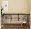 Extra Wide Baby Gate Extra Wide Extra Tall Dog Gates for Stairs Doorways Black Metal Tension Indoor Safety Gates with Pressure Mount 76.38-81.1 Inch by TinyTreasures Baby Boutique