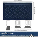 BEQHAUSE Dirt Trapper Door Mat 36" x 60", Doormat Non-Slip Entryway Rugs Washable, Dog Door Mat Stain Resistant and Absorbent Welcome Floor Mat for Front Back Door, Muddy Wet Shoes & Paws, Navy Blue by CozyNest Decor