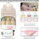 Diaper Bag Backpack Tote for Women Large Capacity, Baby Bag with Insulated Pockets Multifunctional Diaper Bags For Baby Girl Boy Waterproof Baby Bags For Boys Girls Maternity Bag Beige by TinyTreasures Baby Boutique