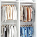 STORAGE MANIAC Hanging Closet Rod, Adjustable Width and Height Closet Hanging Organizer, Space-Saving Clothes Hanging Bar, Closet Extender Hanging Rod Double Closet Hanging Rod, 1 Pack Chrome by CozyNest Decor