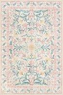 Wonnitar Washable Area Rug 6x9, Pink Floral Rugs for Bedroom Girls Soft Living Room Carpet Ultra-Thin, Boho Non Slip Non-Shedding Pastel Nursery Carpet for Kids Room Playroom Dorm by TinyTreasures Baby Boutique