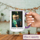 Personalized Coffee Mug, Custom Photo Text 15 Oz Ceramic Mug, Customized Picture Name Tea Cup, Unique Gift Idea, Taza Cafe Personalizadas Fotos, Cute Custom Gifts Mom Women Men, Mother's Day, Purple by TinyTreasures Baby Boutique