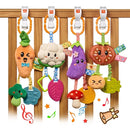 TUMAMA Hanging Vegetable Plush Toy Set, 4 Different Vegetable Crib Stroller Toys, Early Baby Cognitive Sensory Rattle Hanging Toy with Teether. Suitable for Babies 0, 3, 6, 9, 12 Months by TinyTreasures Baby Boutique