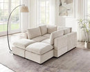 Modular Sectional Sofa, Convertible Sofa Couch Modular Sofa with Ottoman, Sectional Sofas for Living Room Small Apartments by CozyNest Decor