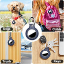 Upgrade Waterproof 2 Pack Airtags Holder with Apple Airtags Keychain, Hard PC Air Tag Case, Anti-Scratch & Shock Air tag Holder, Men's Women's Keyrings & Keychains-Black+Navy Blue by TinyTreasures Baby Boutique