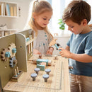 Kids Tool Set,Wooden Tools Bench with Apron Toddler Toy Workbench with Realistic Tools Electric Drill STEM Construction Toy Gifts for Age 3-9 Boys Girls by TinyTreasures Baby Boutique