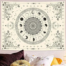 Lunerfex Mandala Moon Tapestry Boho Tapestry for Bedroom Black and White Tapestries Wall Hanging Living Room Wall Art and Home Decor 44x60 by CozyNest Decor