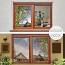 HIDBEA One Way Privacy Window Film, Daytime Mirror Reflective Heat Control UV Sun Blocking Non-Adhesive Static Cling Window Tint for Home and Office (Brown-Silver, 29.5 Inch x 6.5 Feet) by CozyNest Decor