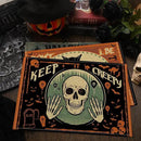 Umigy 6 Pcs Halloween Placemats 12"x18" Gothic Bat Placemats Kitchen Decoration Washable Witch Place Mats Rectangle Skull Table Mats for Halloween Dining Table Accessories(Scary) by CozyNest Decor