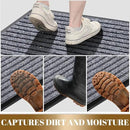 Yimobra Front Door Mat Outdoor Indoor Entrance, 100% Waterproof All-Season All Weather Doormat, Welcome Matt Outside Entry, Non Slip, Low Profile, Heavy Duty Patio Porch Floor Mat,29.5 x 17,Gray White by CozyNest Decor