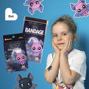 BioSwiss Bandages, Halloween Bat Shaped Self Adhesive Bandage, Latex Free Sterile Wound Care, Fun First Aid Kit Supplies for Kids, 24 Count by TinyTreasures Baby Boutique