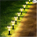 Solar Lights Outdoor Pathway Waterproof 8 Pack Warm White LED Acrylic Mushroom Decorative Garden Lights for Yard Landscape Patio Outside Decor by CozyNest Decor